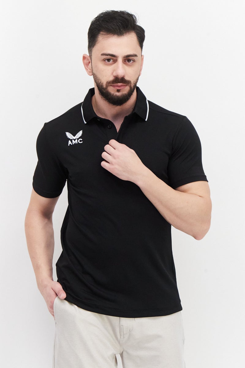 CASTORE Men Sportswear Fit Short Sleeves Running Polo Shirt, Black - Image 1