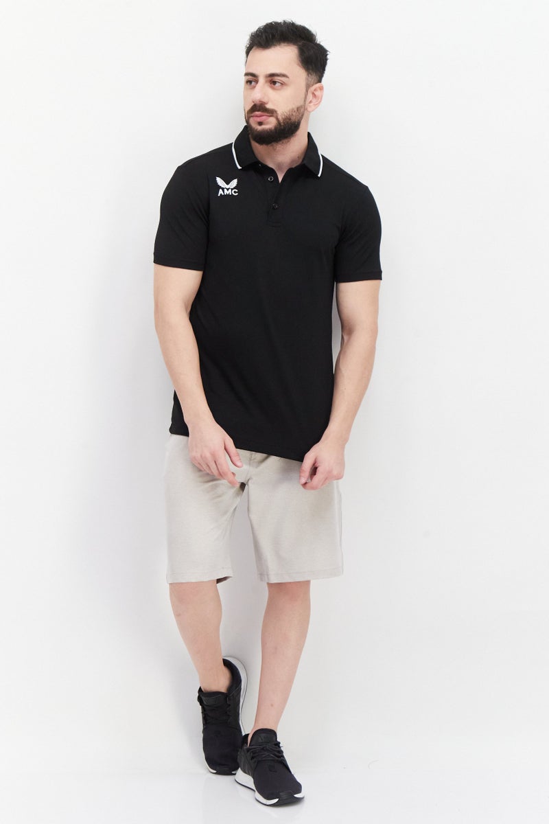 CASTORE Men Sportswear Fit Short Sleeves Running Polo Shirt, Black - Image 3