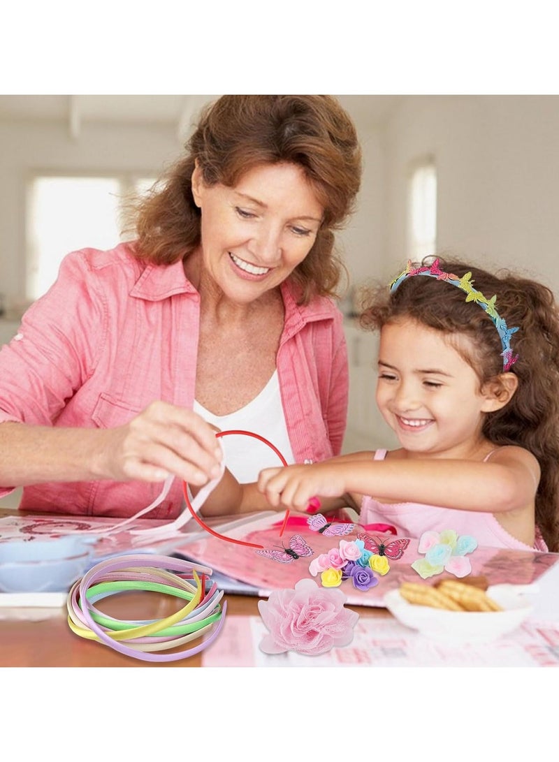Headband Making Kit for Girls,Make Your Own Fashion Headbands Girls Hair Accessories Arts and Crafts for Kids Ages 3-12 Birthday Presents DIY Toys - Image 3
