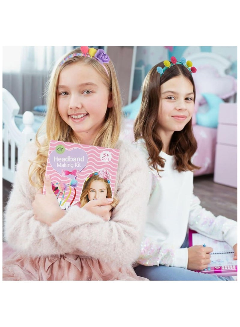 Headband Making Kit for Girls,Make Your Own Fashion Headbands Girls Hair Accessories Arts and Crafts for Kids Ages 3-12 Birthday Presents DIY Toys - Image 4