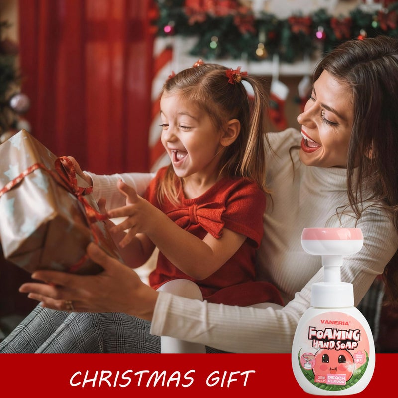 VANERIA Kids Foaming Hand Soap,Flower Stamp,Moisturizing and Gentle Hand Soap for Baby,Kids and Adults with Sensitive Skin 250ml/8.45 Fl Oz - Image 2