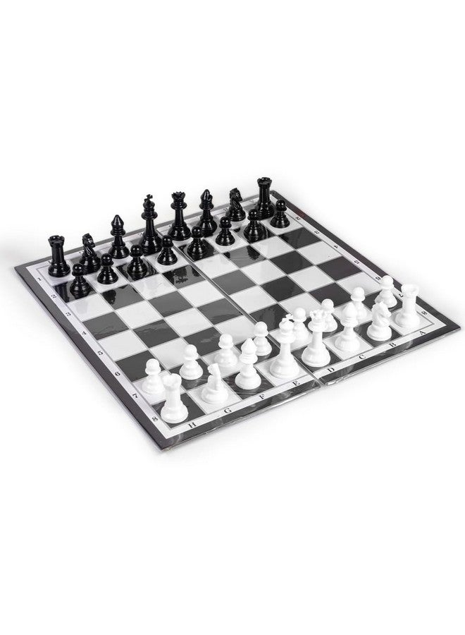 راتاناز مجموعة رقعة شطرنج مغناطيسية قابلة للطي من راتنا إكسبيرت مع قطع مغناطيسية للأطفال والكبار (13 × 13 بوصة، لوحة باللونين الأبيض والأسود) - Image 1