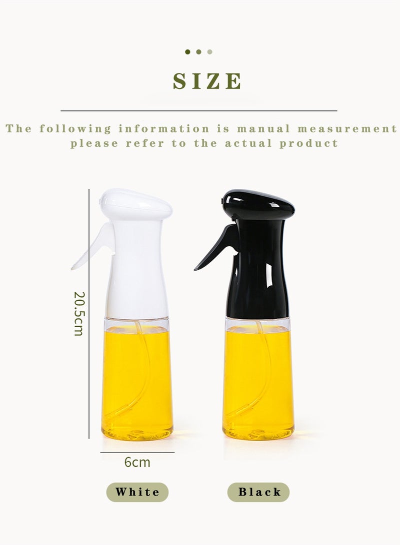 SYOSI Oil Sprayer for Cooking with High Pressure, Nozzle Oil Spray Bottle 200ML Olive Oil Sprayer Mister for Baking, Air Fryer, BBQ, Salad, Roasting, Fried SteakWhite - Image 5