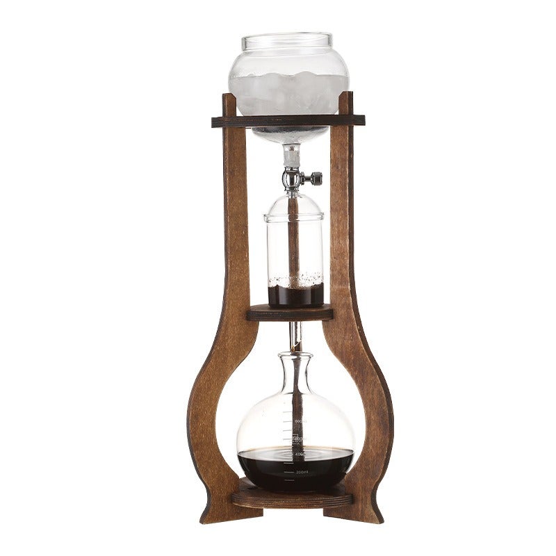 Wu Jia Wu Factory Stock Cold Brew Coffee Maker - Wooden Pour-Over Set with Drip  Design - Image 5