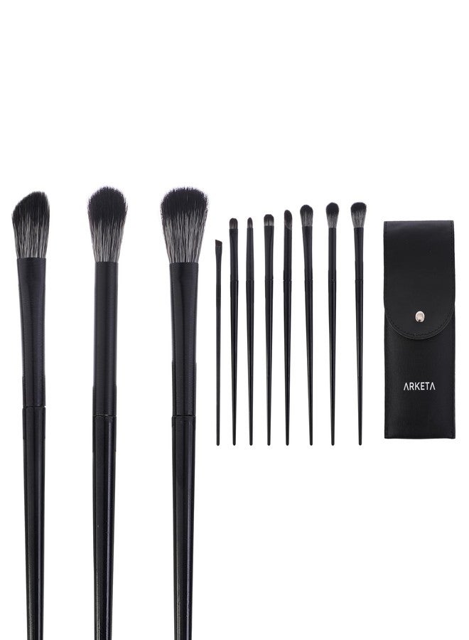 Arketa Cosmetics Eye Makeup Brush Set, 8 Pcs, Black - Image 4