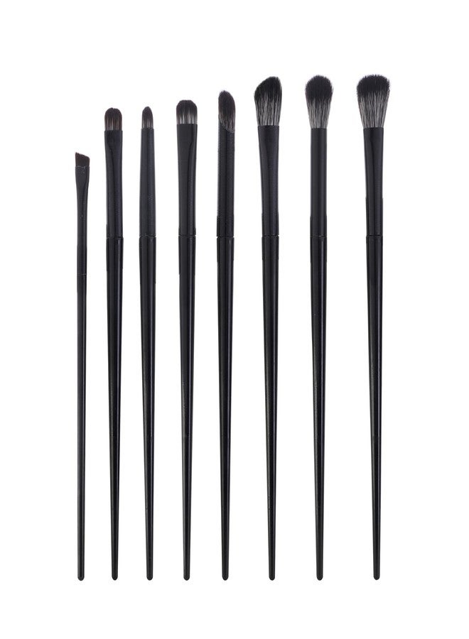 Arketa Cosmetics Eye Makeup Brush Set, 8 Pcs, Black - Image 1