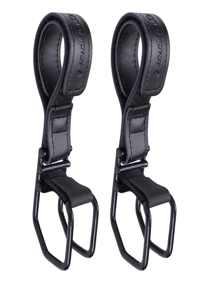 Vigorport Baby Stroller Hooks for Hanging Diaper Bags, Genuine Leather Stroller Organizer Clip for Purse Shopping, Wonderfold Wagon, Snap and Go Stroller Accessories - Image 1