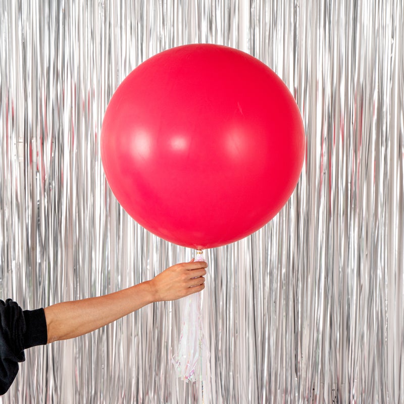 Restaurantware بالونات جومبو 36 بوصة من رستورانت وير - 10 بالونات سميكة - لاتكس قوي، يمكن ملؤها بالهيليوم أو الهواء، بالونات دائرية عملاقة باللون الوردي، زينة لجلسات التصوير، الزفاف، أو حفلات عيد الميلاد - Image 5