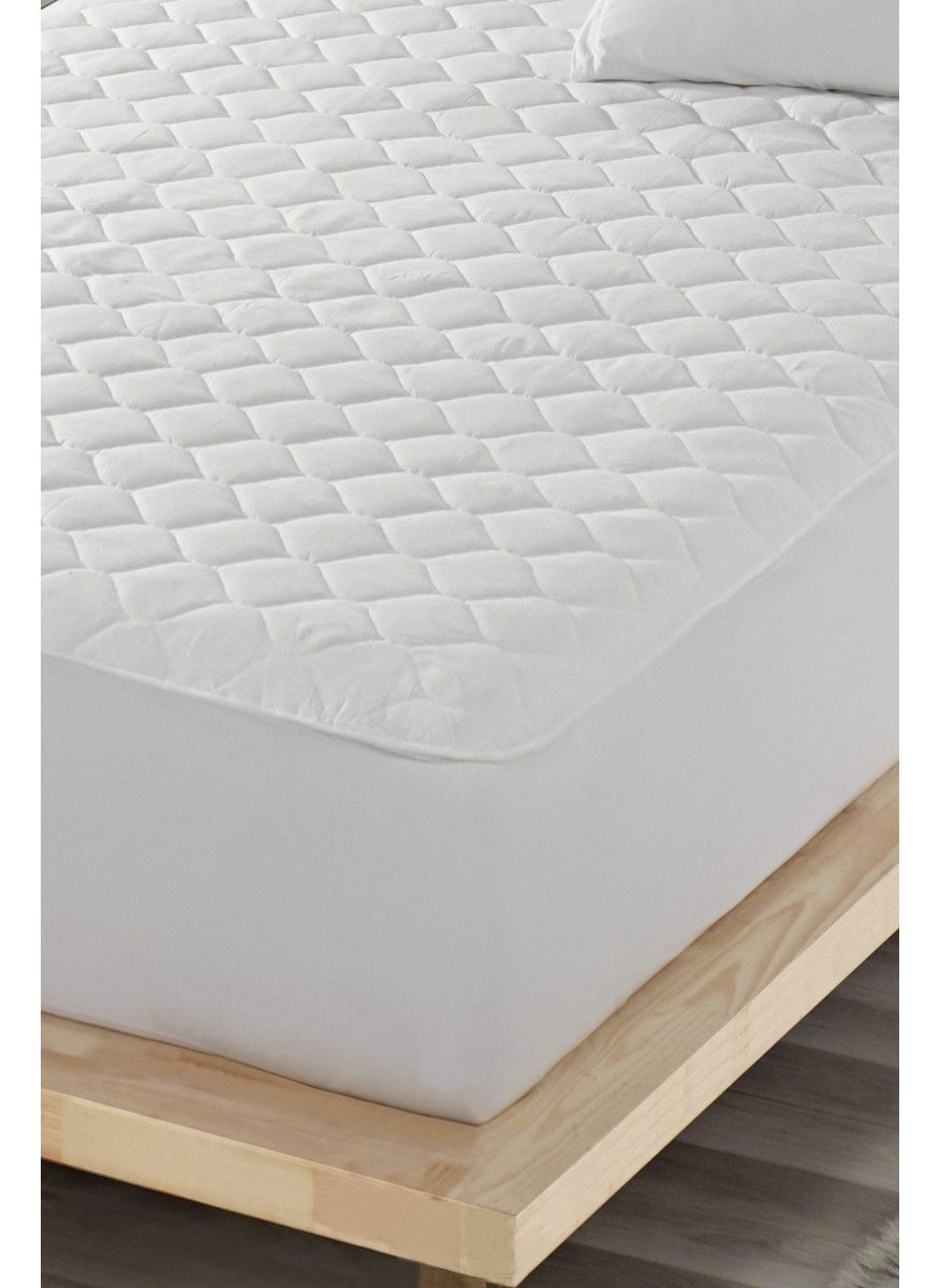Ely Parker - Silent Cotton Mattress Protector Quilted Fitted Single Double Baby Mattresses - Image 1