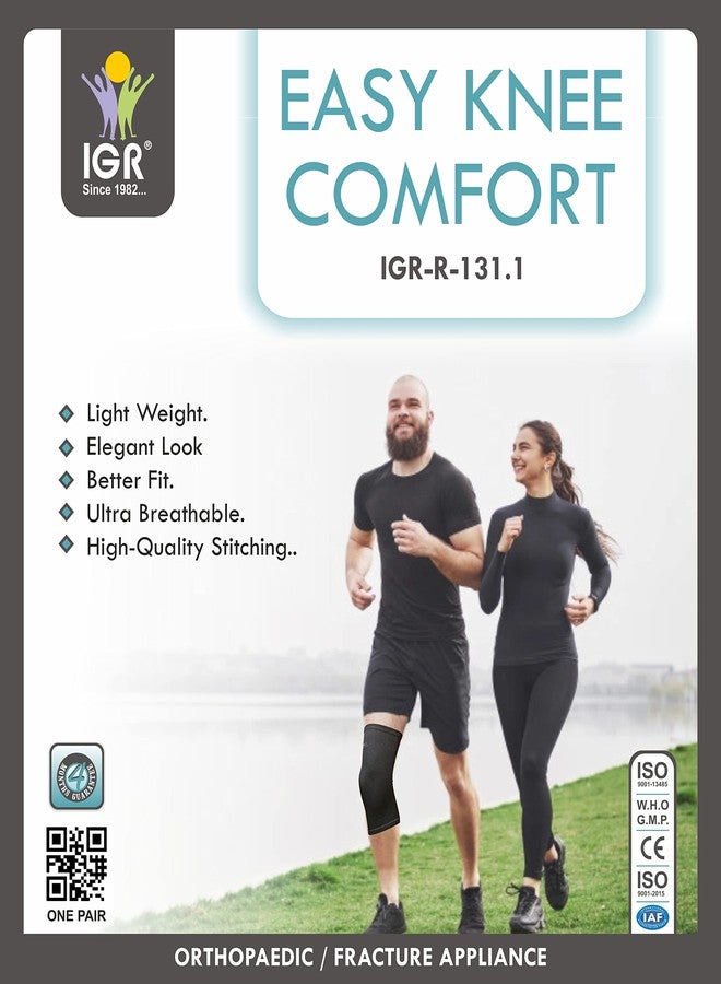 IGR دعامة الركبة IGR المصنوعة من النايلون سهلة الاستخدام | دعامة للركبة لتخفيف آلام الركبة، مناسبة للرياضات، كرة القدم، الكريكيت، المشي والتمارين الرياضية | صغير (45-55 كجم) - Image 3