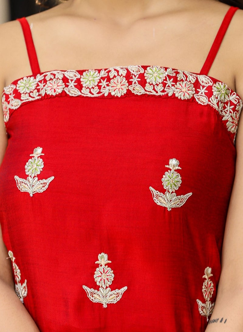 Swadesh Souq Silk Kurta Pant Set with Dupatta - Image 5