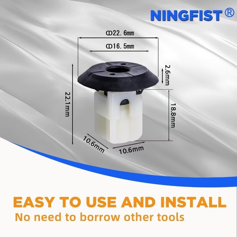 NINGFIST 30PCS M5 Door & Quarter Trim Panel Screw Clips - Image 2