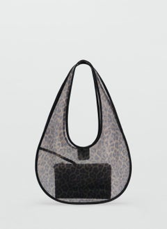 MANGO Semi-Sheer Leopard Handbag  - Image 1