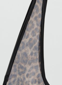 MANGO Semi-Sheer Leopard Handbag  - Image 4