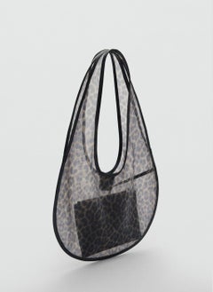 MANGO Semi-Sheer Leopard Handbag  - Image 2