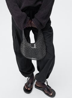 MANGO Semi-Sheer Leopard Handbag  - Image 5