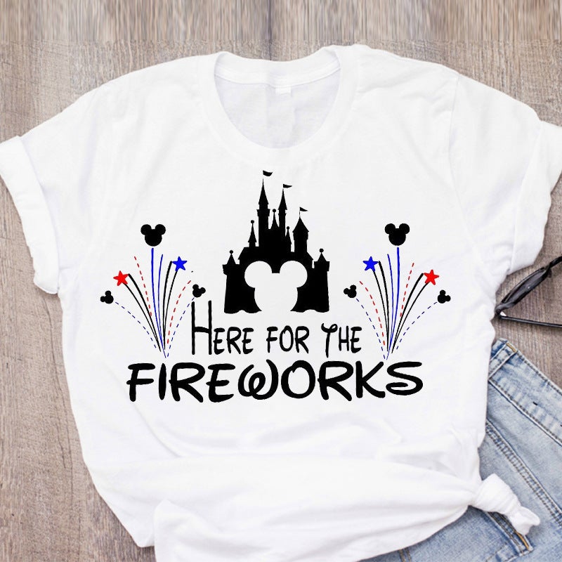 [Send on the same day] cross-border T-shirt women's short-sleeved printed T-shirt cartoon supply women's clothing - Image 1