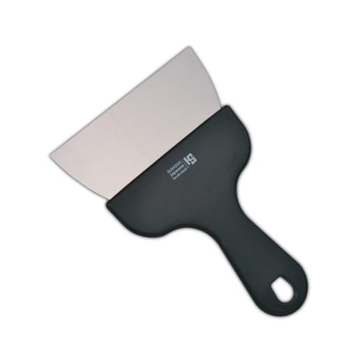 HS WORLD OF HORECA ESSENTIALS HS 5.75 Inch Professional Chocolate Scraper with Medium Handle | Japanese Grade | Stainless Steel for Home and Commercial Use | Black | SUS420J2 - Image 1