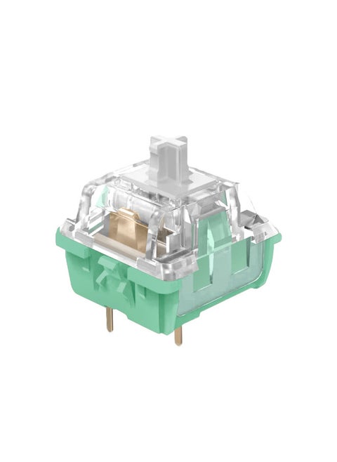 KTT Cabbage Tofu Shaft Mechanical Keyboard Shaft Switch Customized DIY Accessories Can Be Thick Processing Spot-Color:[transparent Cover/artificial Moisturizing/53g Double-stage Spring] 100 Pieces (canned)