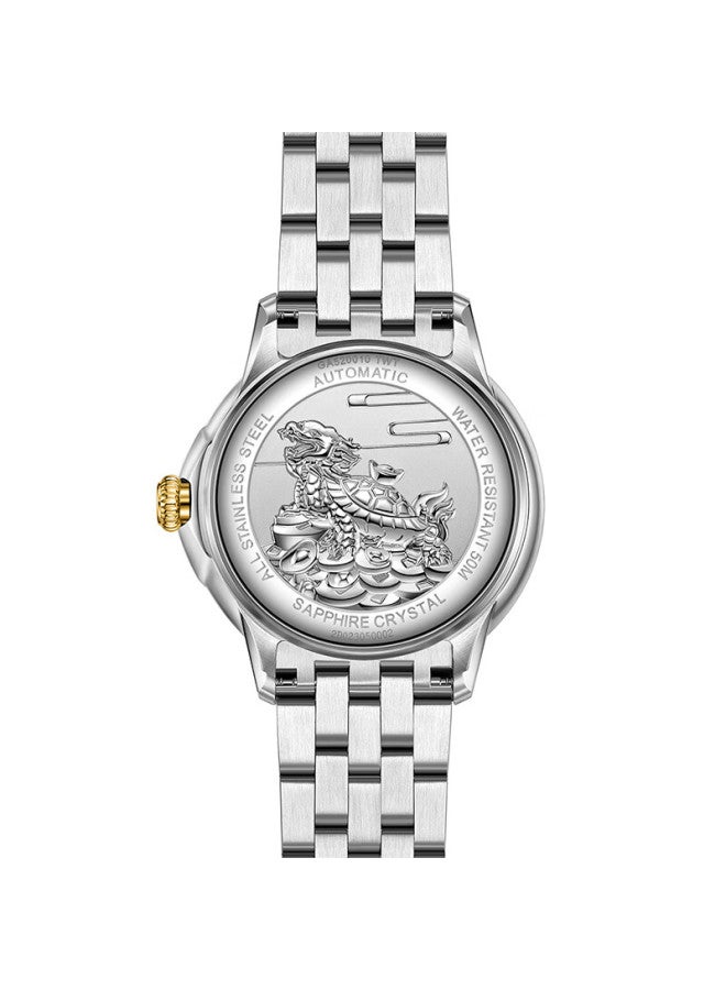 Fiyta Core Motion Series "wealthy Leader" Automatic Mechanical Men's Watch With Two-tone Steel Bracelet Holiday Gift For Men - Image 4