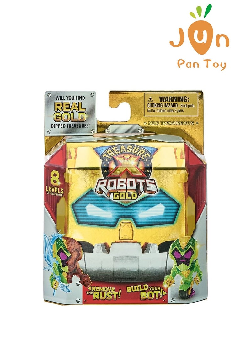 تريجير X أصلي Treasure X Moose Toys Robots Gold Mini Treasurebots 8 مستويات مغامرة مفاجأة صندوق عشوائي فتح مجسم حركة لعبة نموذج تجميع هدايا أولاد أطفال - Image 1