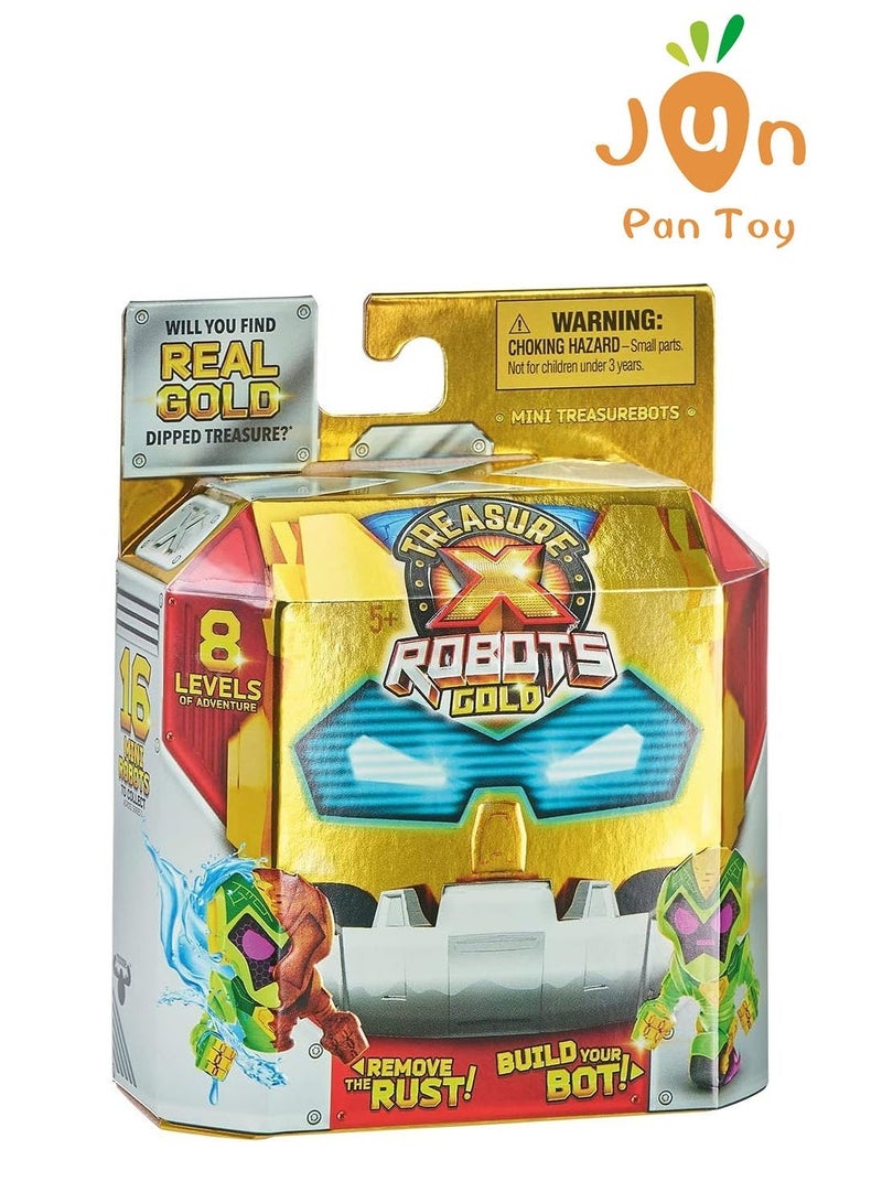 تريجير X أصلي Treasure X Moose Toys Robots Gold Mini Treasurebots 8 مستويات مغامرة مفاجأة صندوق عشوائي فتح مجسم حركة لعبة نموذج تجميع هدايا أولاد أطفال - Image 2