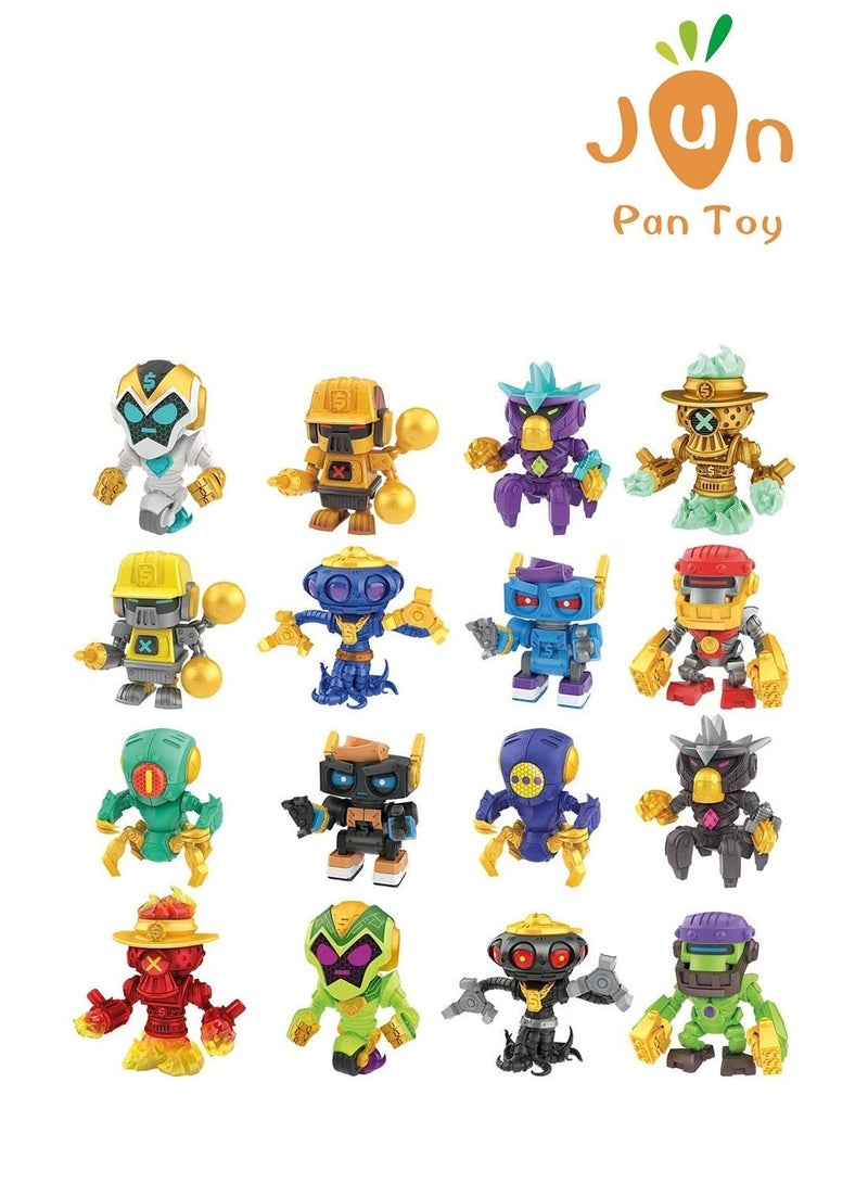 تريجير X أصلي Treasure X Moose Toys Robots Gold Mini Treasurebots 8 مستويات مغامرة مفاجأة صندوق عشوائي فتح مجسم حركة لعبة نموذج تجميع هدايا أولاد أطفال - Image 3