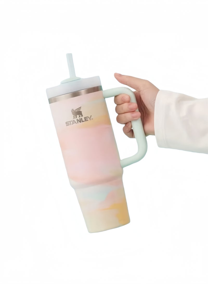 ستانلي كاينشر H2.0 فلوستات فولاذ المقاوم للصدأ فراغ معزول طوبل مع غطاء وقش للماء، الشاي المثلج أو القهوة، Smoothie وأكثر من ذلك، 40 أوقية - Image 1