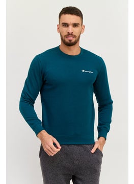 Champion Men Sportswear Fit Long Sleeves Outdoor Sweatshirt, Teal Green  - Image 1