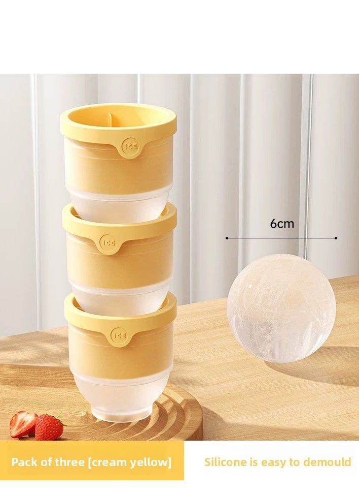 Generic Ice Cube Maker*3, Silicone Large Ball Shape Spherical Ice Cube Mould Machine Quick Freezer Kitchen Gadget  - Image 1