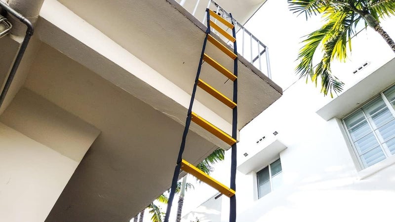 ISOP Fire Rescue Ladder 2 Story 13 Foot with Mounting Anchors | Retractable Ladder for 2 Story Homes | Compact & Portable | Hanging Rope Ladders Suitable for Balcony & Windows Escape - Certified - Image 5