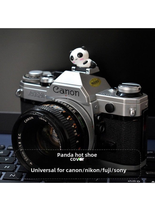 Panda Hot Boot Cover SLR Camera For Canon Sony Micro Single Fuji Xt30/4 Nikon Decorative Accessories Creative-Color: + 40.5mm Lens Cap - Image 1