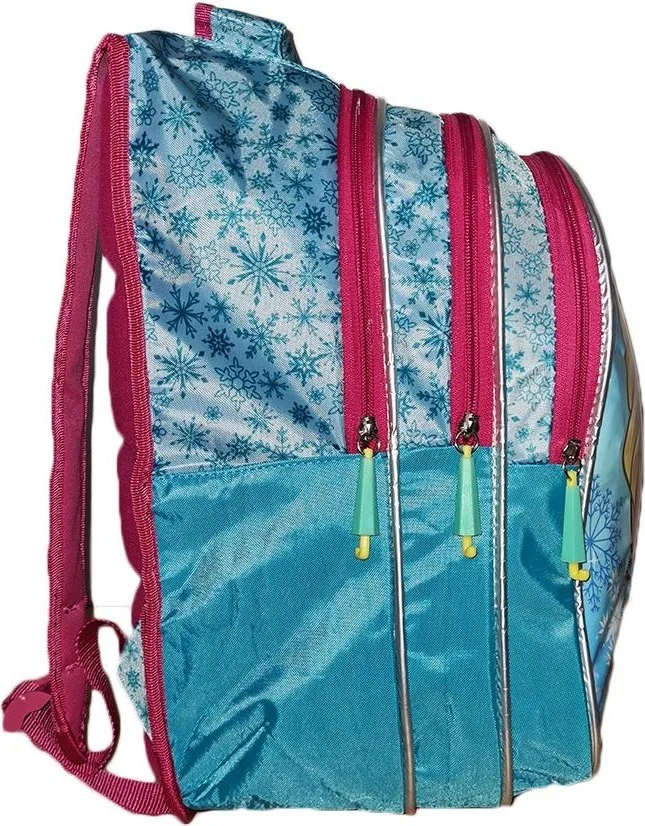 ماشو تريند Blue Frozen Elsa Backpack + Nutrition + Water Bottle - Elsa Primary School Bag Frozen School Bag