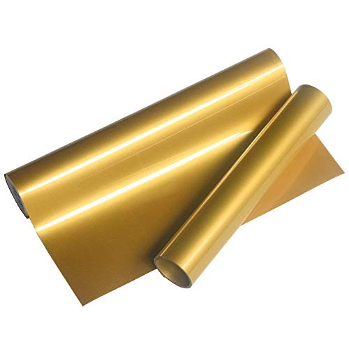 COSMOS STAR™ Vinyl Wrap Sheet for Car & Bike Self Adhesive Wrap Sticker and Decal Roll Film for Auto Car Vehicle Motorcycle Air Release (2 Feet by 4 Feet, Gold Gloss Metallic) - Image 1