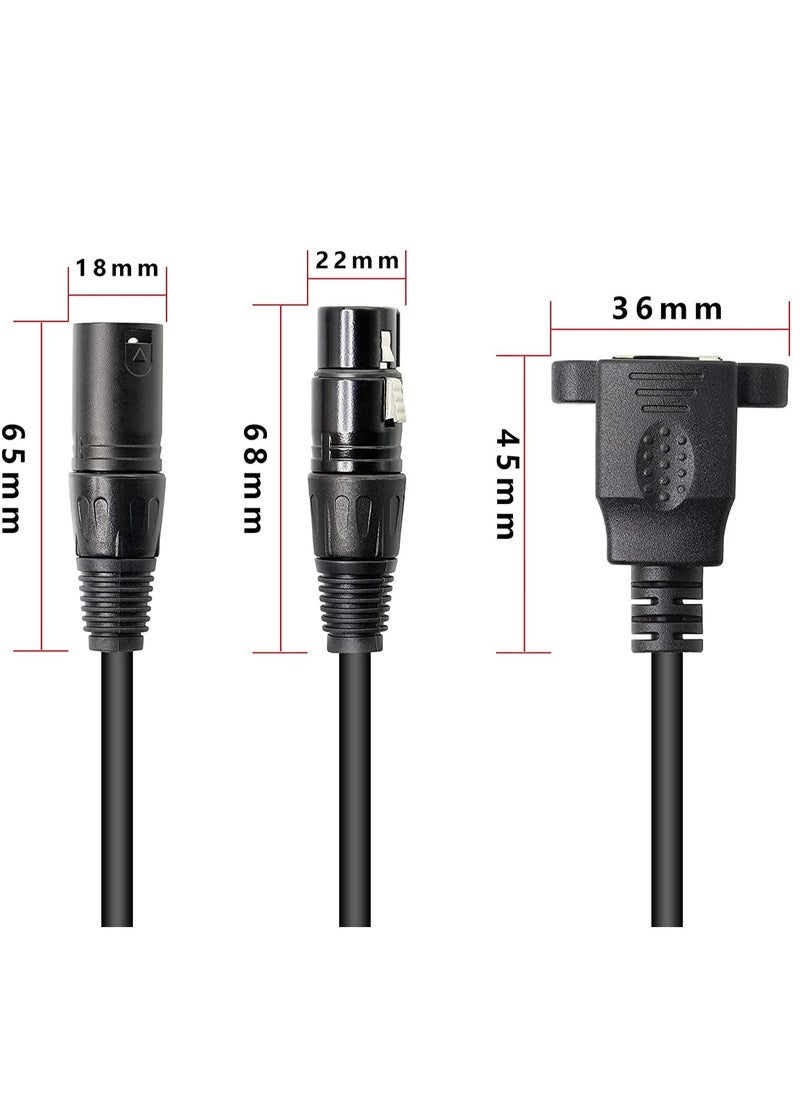 Excefore - XLR 3pin to RJ45 Female Adapter Cable, XLR Male Network Connector Extension Cable Use Cat5 Ethernet for DMX-CON Controller Series-1.1Ft - Image 1