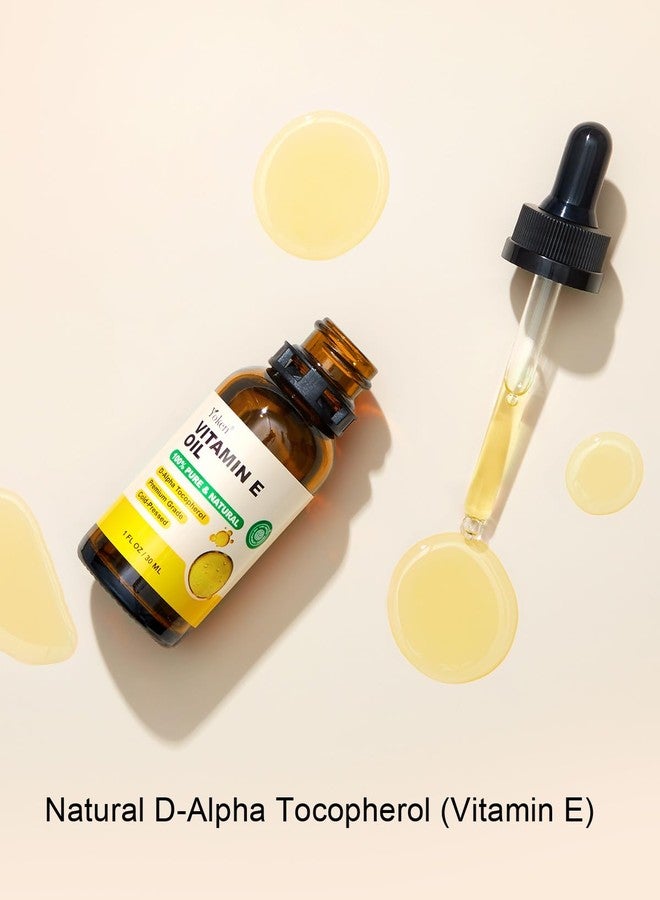 Yoken Pure Vitamin E Oil for Skin 1 Fl oz liquid Vitamine oils for Face Vitamina e Para La Cara Perfect Bath and Body Vit e oil for Hair Cold Pressed Hexane Free Formula - Image 4