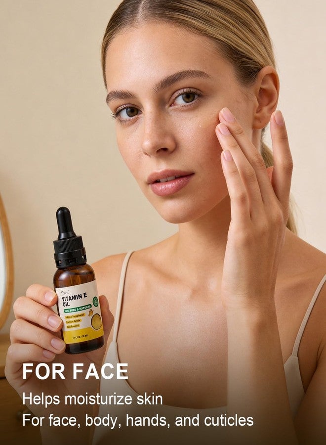 Yoken Pure Vitamin E Oil for Skin 1 Fl oz liquid Vitamine oils for Face Vitamina e Para La Cara Perfect Bath and Body Vit e oil for Hair Cold Pressed Hexane Free Formula - Image 2