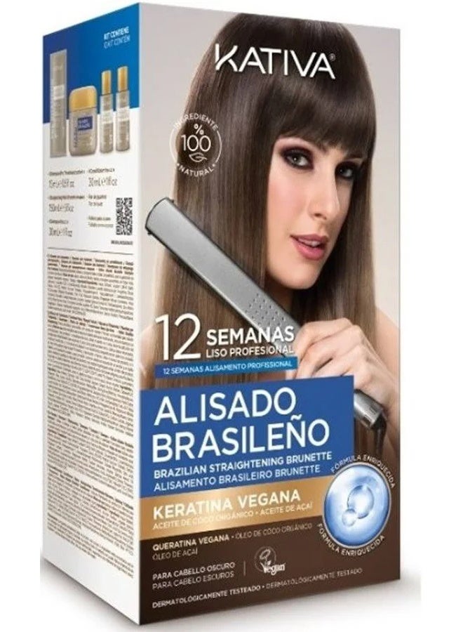 Kativa Brazilian Straightening Brunette Kit - Image 1