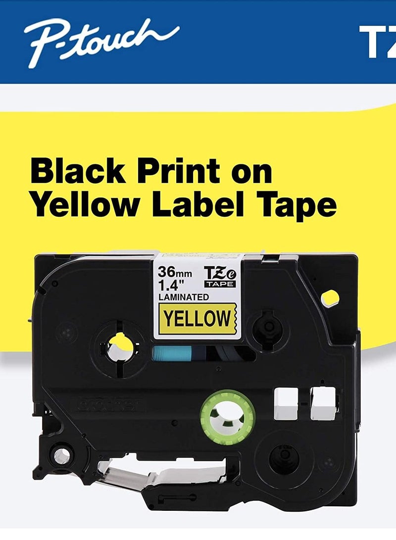 brother TZe-661 36mm Black/Yellow Labeling Tape