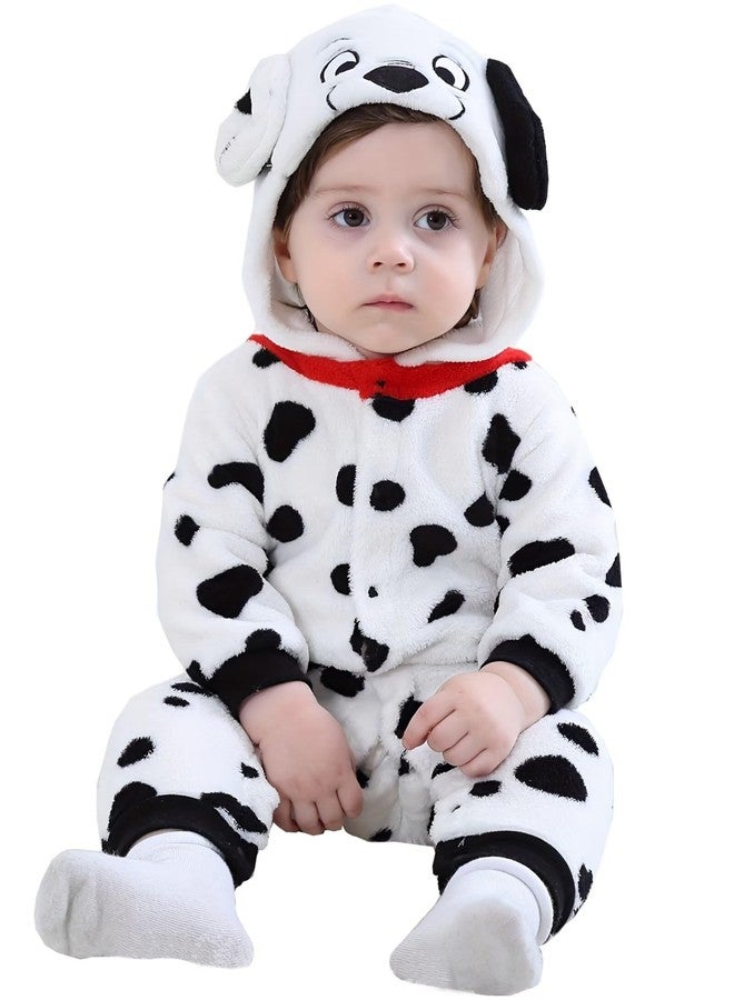 DarkCom Unisex Baby Animal Onesie Toddler Hooded Romper Halloween Cosplay Dalmatian Costumes Kids' Christmas Gifts 3-6 Months - Image 1