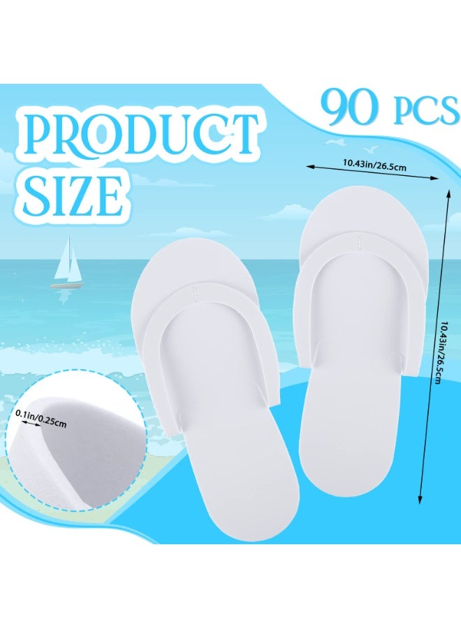 90 Pairs Disposable Pedicure Slippers Foam Disposable Flip Flops Kit Spa Pedicure Sandals for Guests Women Men Girls Foot Nail Salon Party Supplies Wedding Shower Favors - Image 2