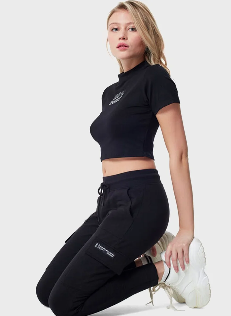 Jennyfer Tie Waist Sweatpants