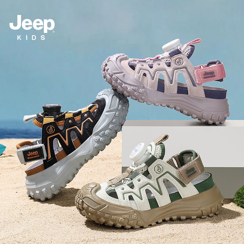 Jeep Kidsren'S Shoes Summer Campus Baotou Non-Slip Sports Shoes Sandals Baby Girls Beach Shoes - Image 5