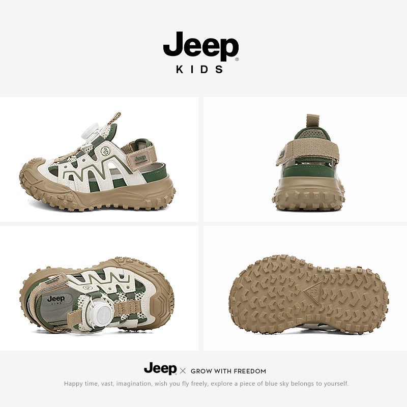 Jeep Kidsren'S Shoes Summer Campus Baotou Non-Slip Sports Shoes Sandals Baby Girls Beach Shoes - Image 4