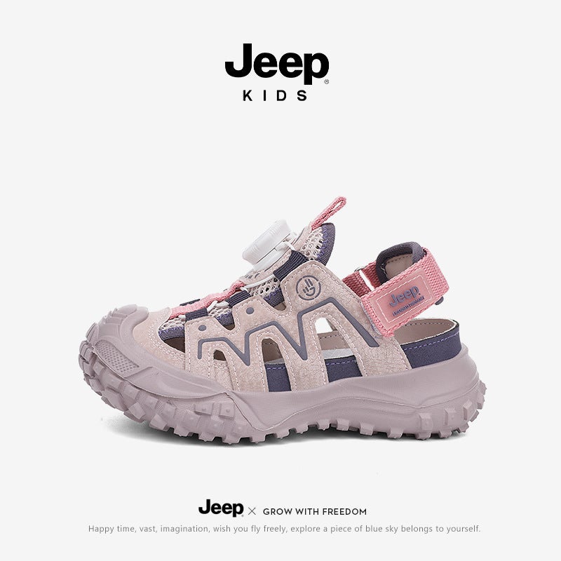 Jeep Kidsren'S Shoes Summer Campus Baotou Non-Slip Sports Shoes Sandals Baby Girls Beach Shoes - Image 1