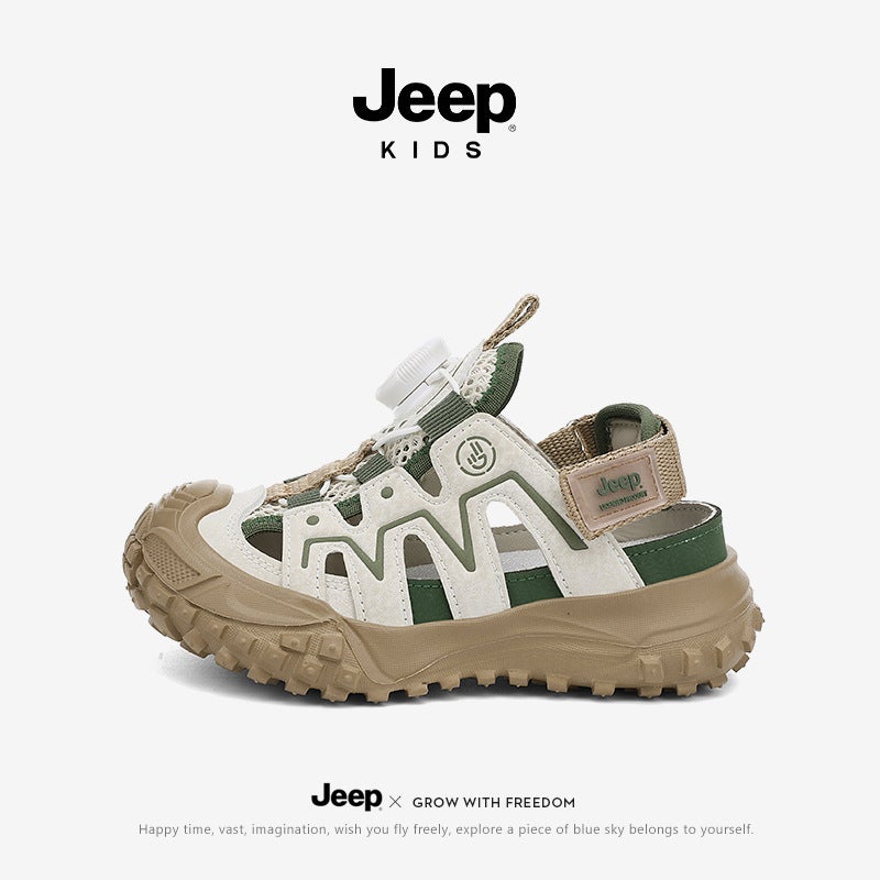Jeep Kidsren'S Shoes Summer Campus Baotou Non-Slip Sports Shoes Sandals Baby Girls Beach Shoes - Image 2