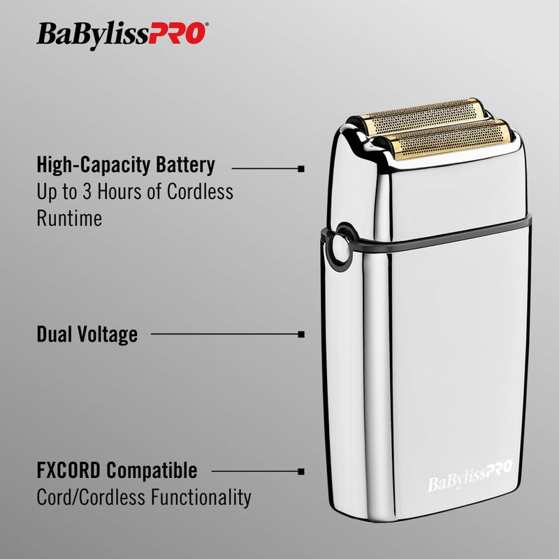 BaBylissPRO Baberology Double Foil Shaver FXFS2G GOLDFX Professional Electric Shaver - Image 2