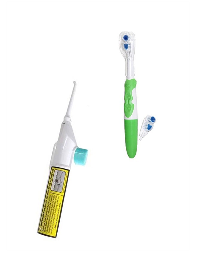 إيه جي دي طقم فرشاة أسنان كهربائية مع منظف للأسنان