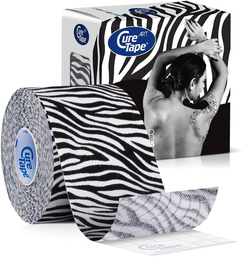 CureTape Art Kinesiology Tape for Body Pain Elastic Therapeutic Waterproof Athletic LongLasting Medical Kinesiotape - Image 1