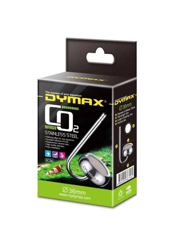 Dymax stainless steel co2diffuser dia.36mm lenght 8cm - Image 1